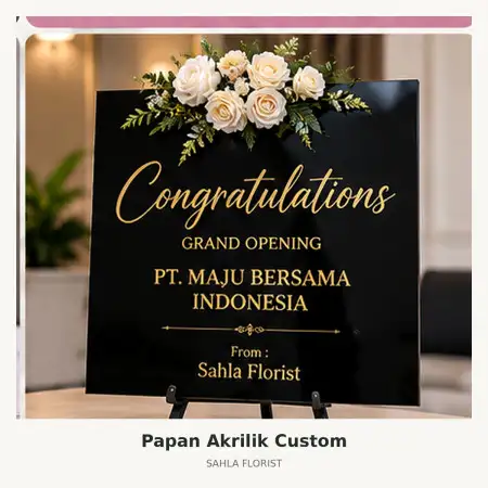Papan Bunga Akrilik Bontang